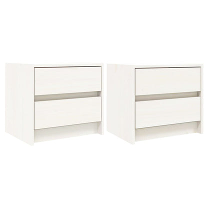 vidaXL Bedside Cabinets 2 pcs White 40x31x35,5 cm Solid Wood Pine 2