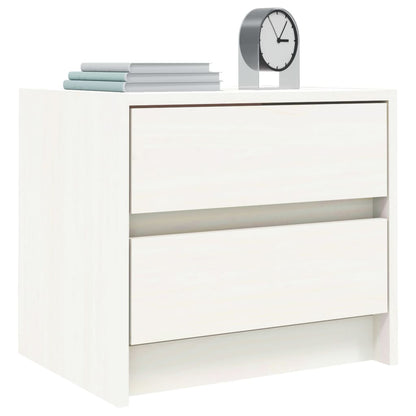 Bedside Tables 40 x 30.5 x 35.5 cm Pine Wood White 2