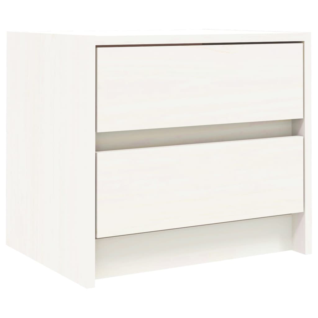 vidaXL Bedside Cabinets 2 pcs White 40x31x35,5 cm Solid Wood Pine 3