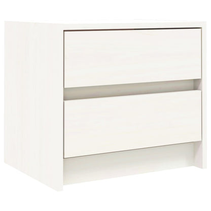 vidaXL Bedside Cabinets 2 pcs White 40x31x35,5 cm Solid Wood Pine 3