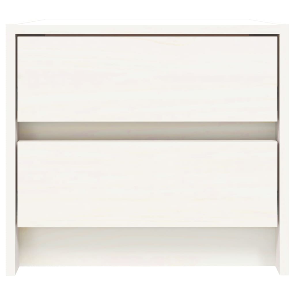 vidaXL Bedside Cabinets 2 pcs White 40x31x35,5 cm Solid Wood Pine 4