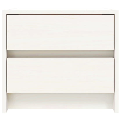 vidaXL Bedside Cabinets 2 pcs White 40x31x35,5 cm Solid Wood Pine 4