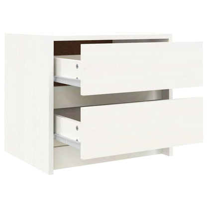 vidaXL Bedside Cabinets 2 pcs White 40x31x35,5 cm Solid Wood Pine 5