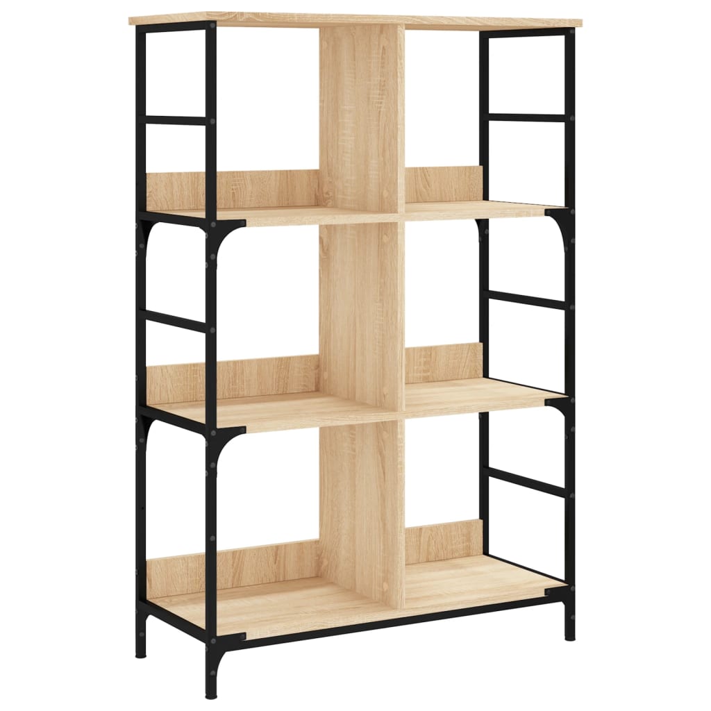 vidaXL Bookshelf Sonoma Oak 78.5x33x117.5 cm Engineered Wood 2