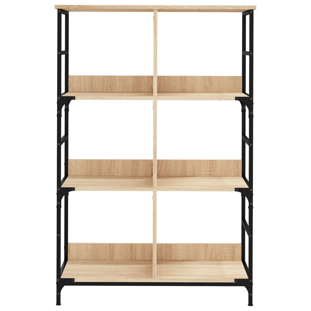 vidaXL Bookshelf Sonoma Oak 78.5x33x117.5 cm Engineered Wood 4