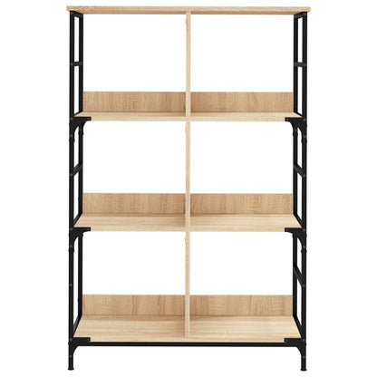 vidaXL Bookshelf Sonoma Oak 78.5x33x117.5 cm Engineered Wood 4