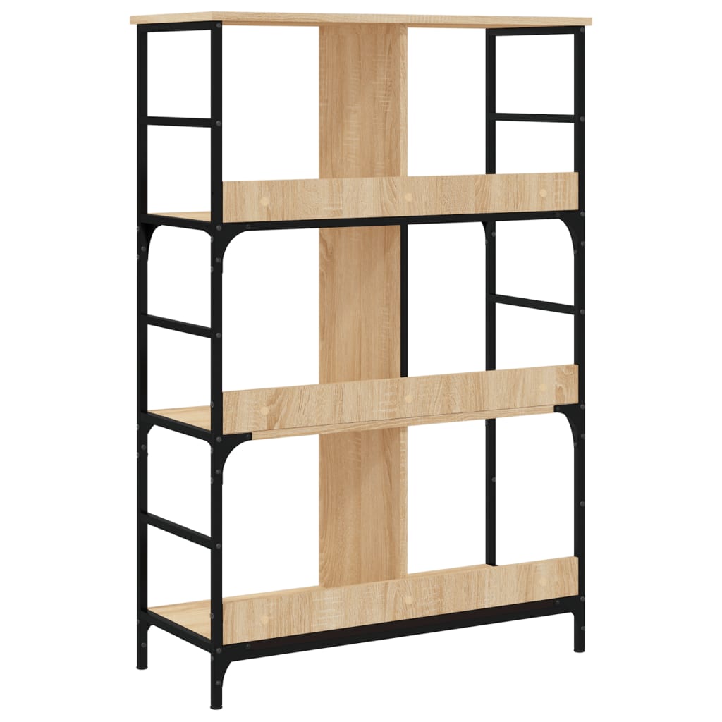 vidaXL Bookshelf Sonoma Oak 78.5x33x117.5 cm Engineered Wood 6