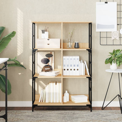 vidaXL Bookshelf Sonoma Oak 78.5x33x117.5 cm Engineered Wood 1