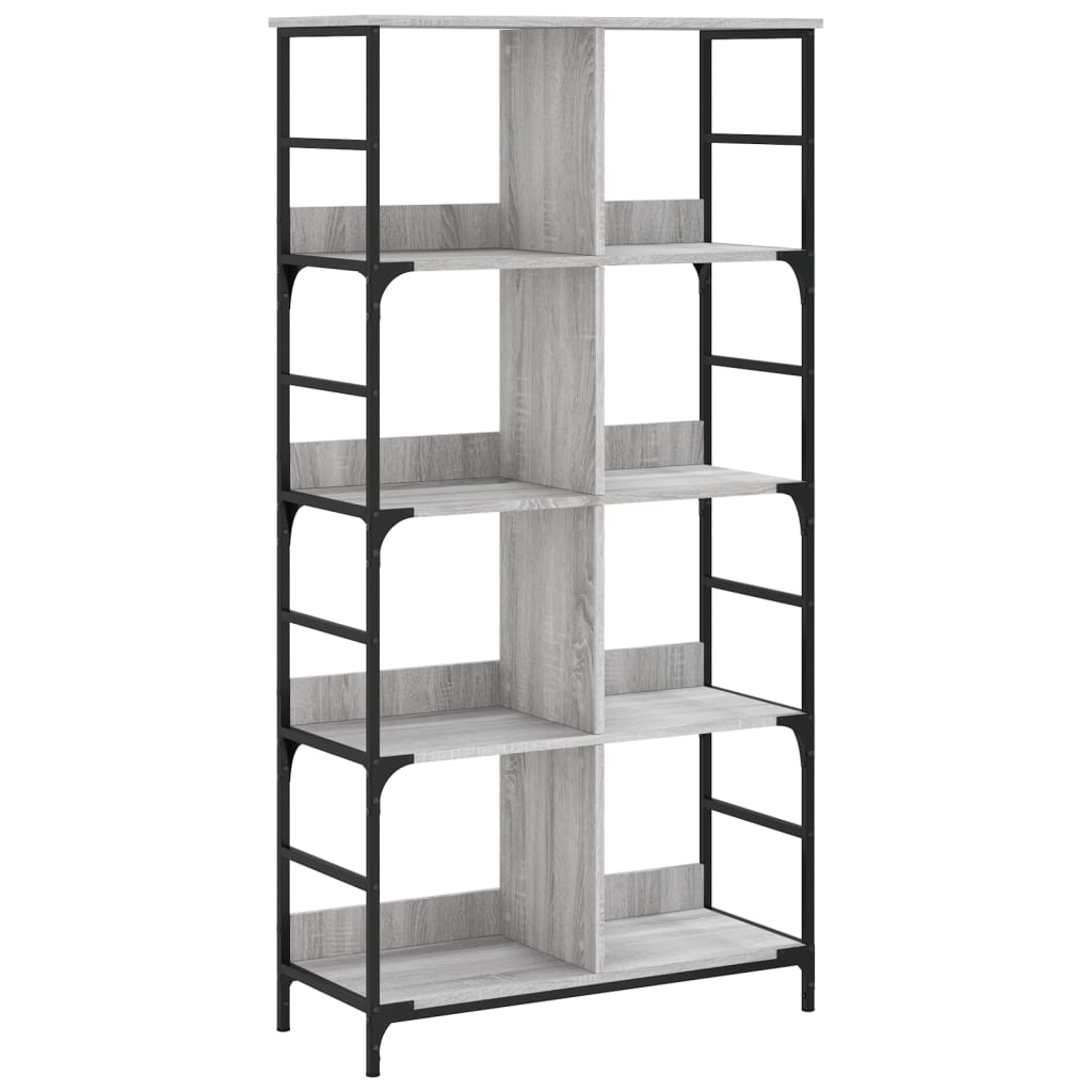vidaXL Bookshelf Grey Sonoma 78.5x33x153 cm Engineered Wood 2