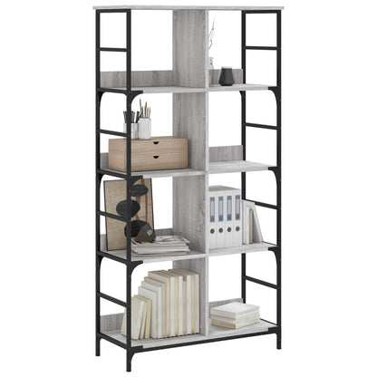 vidaXL Bookshelf Grey Sonoma 78.5x33x153 cm Engineered Wood 3
