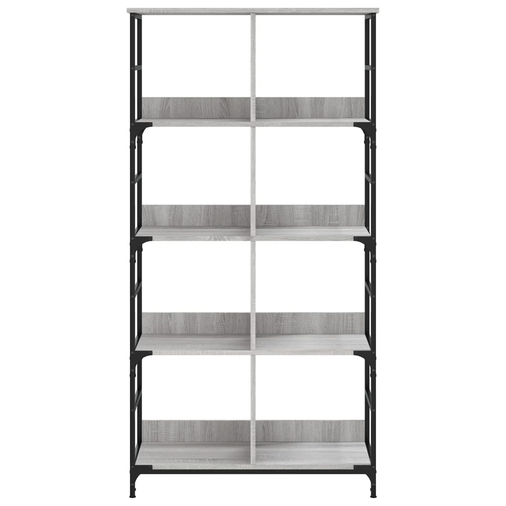 vidaXL Bookshelf Grey Sonoma 78.5x33x153 cm Engineered Wood 4