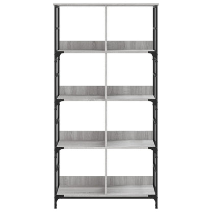 vidaXL Bookshelf Grey Sonoma 78.5x33x153 cm Engineered Wood 4