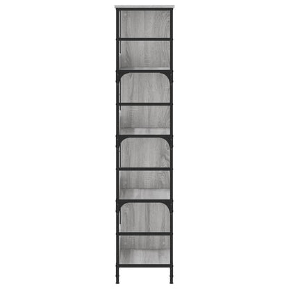 vidaXL Bookshelf Grey Sonoma 78.5x33x153 cm Engineered Wood 5