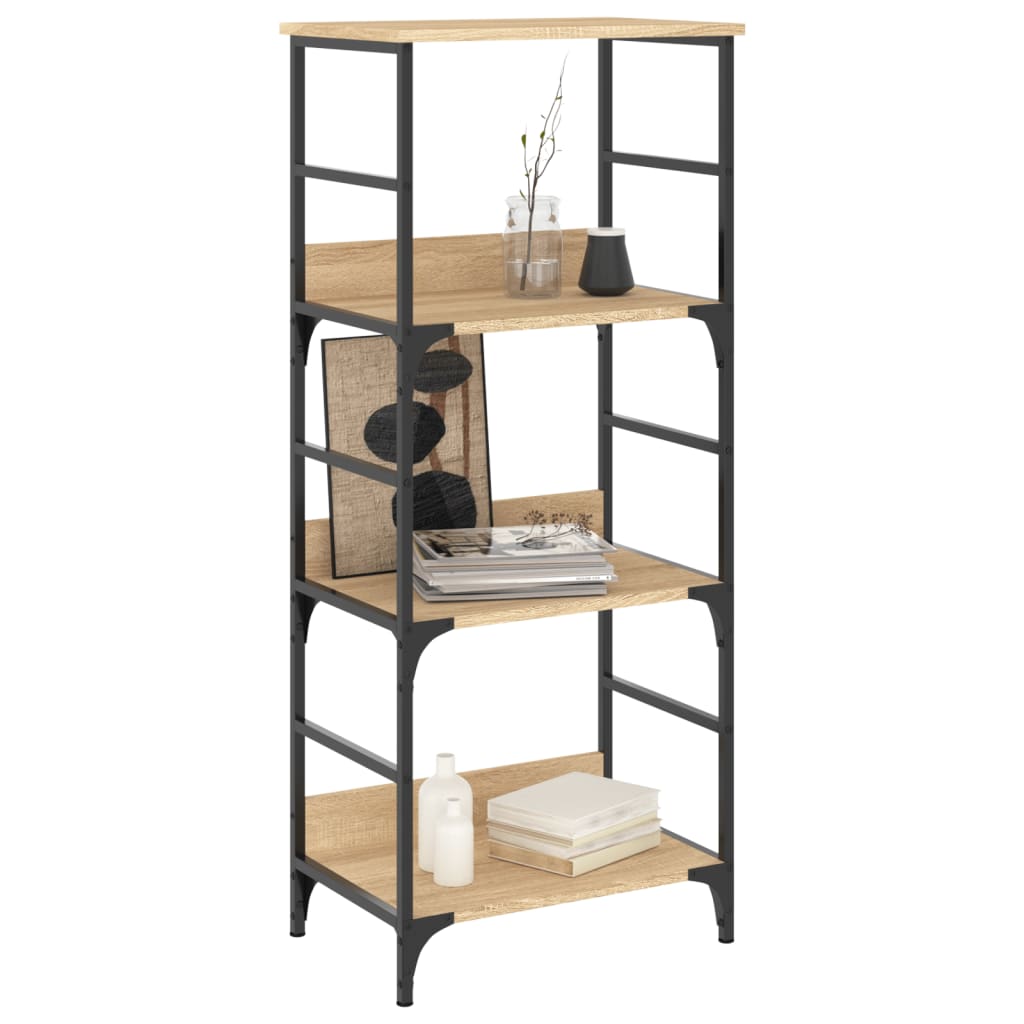 vidaXL Bookshelf Sonoma Oak 50x33x117.5 cm Engineered Wood 3