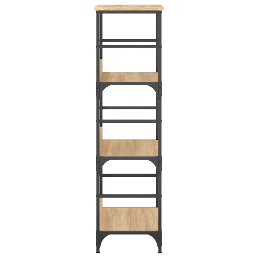 vidaXL Bookshelf Sonoma Oak 50x33x117.5 cm Engineered Wood 5