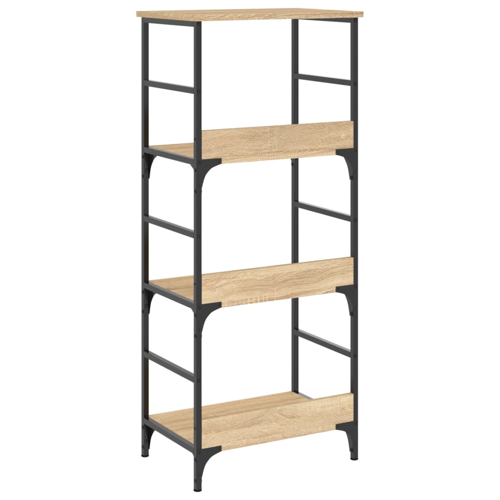 vidaXL Bookshelf Sonoma Oak 50x33x117.5 cm Engineered Wood 6
