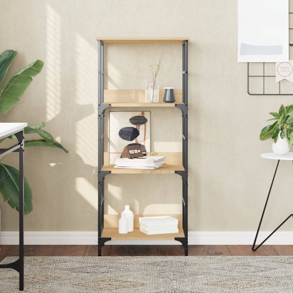vidaXL Bookshelf Sonoma Oak 50x33x117.5 cm Engineered Wood 1