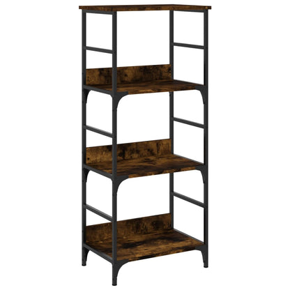 vidaXL Bookshelf Smoked Oak 50x33x117.5 cm Engineered Wood 2