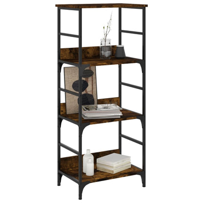 vidaXL Bookshelf Smoked Oak 50x33x117.5 cm Engineered Wood 3