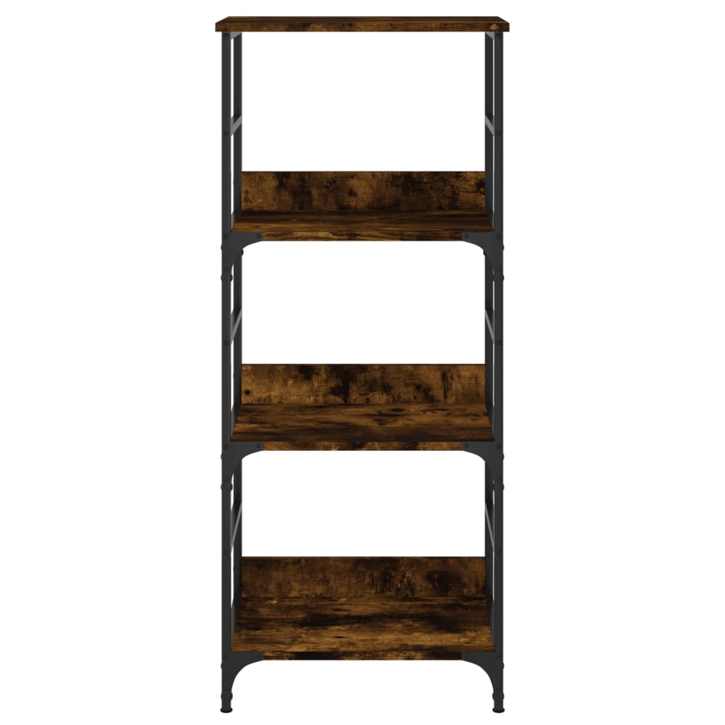 vidaXL Bookshelf Smoked Oak 50x33x117.5 cm Engineered Wood 4