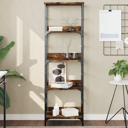 vidaXL Bookshelf Smoked Oak 50x33x153 cm Engineered Wood 1