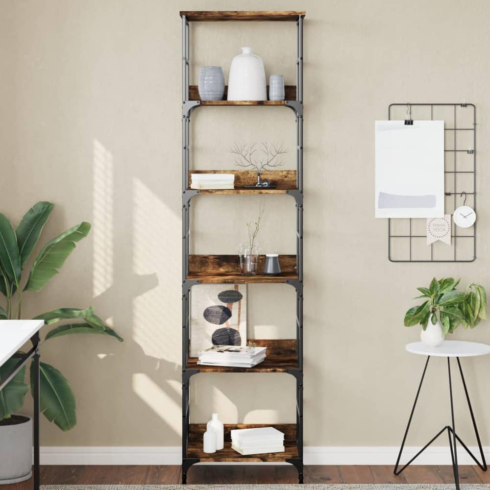 Bookshelf 50x33x188.5 cm Engineered Wood Smoked oak