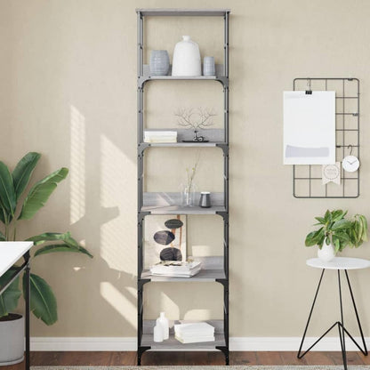 Bookshelf 50x33x188.5 cm Engineered Wood Grey sonoma
