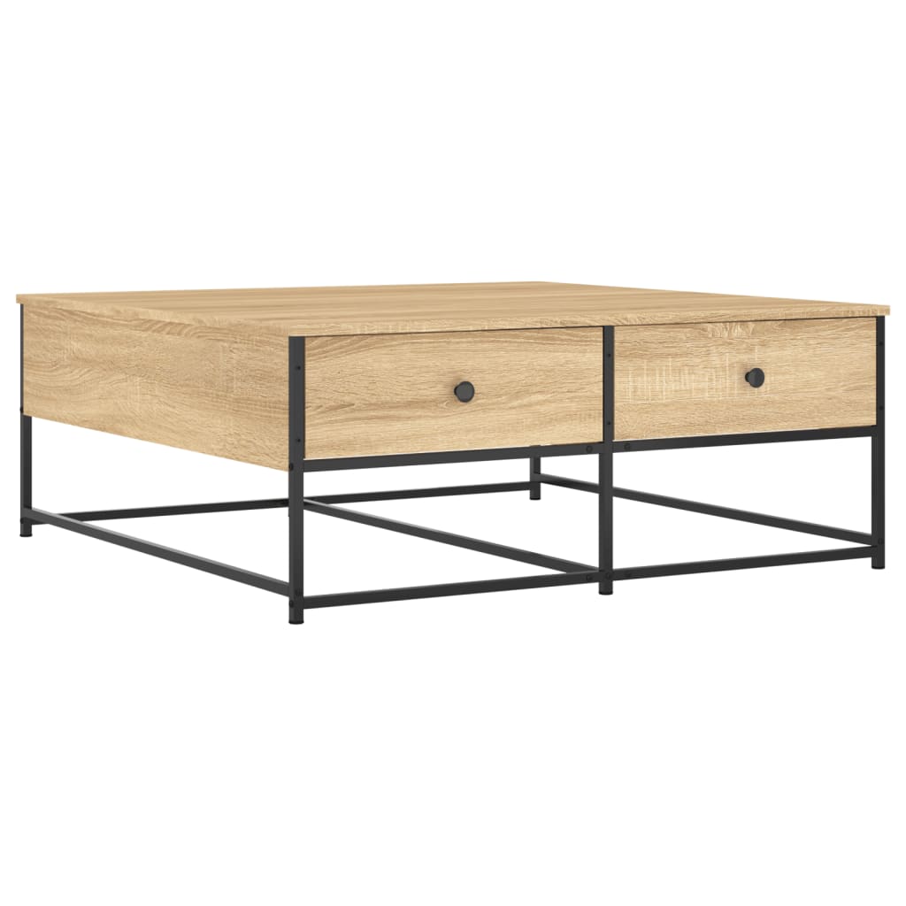 vidaXL Coffee Table Sonoma Oak 100x99x40 cm Engineered Wood 2