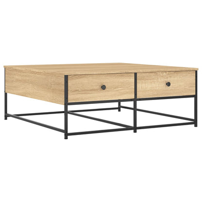 vidaXL Coffee Table Sonoma Oak 100x99x40 cm Engineered Wood 2