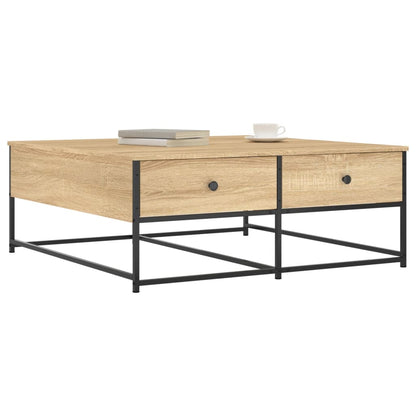vidaXL Coffee Table Sonoma Oak 100x99x40 cm Engineered Wood 3