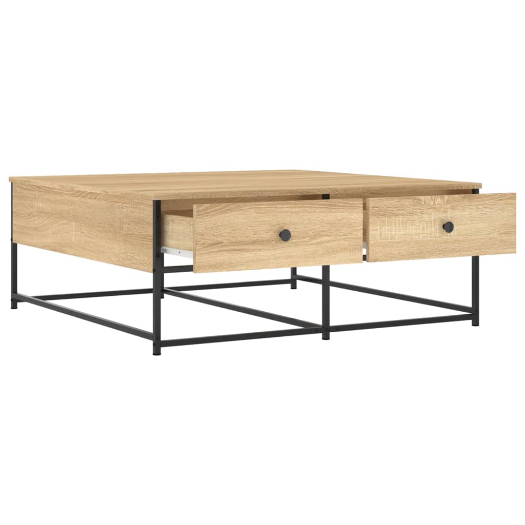 vidaXL Coffee Table Sonoma Oak 100x99x40 cm Engineered Wood 5