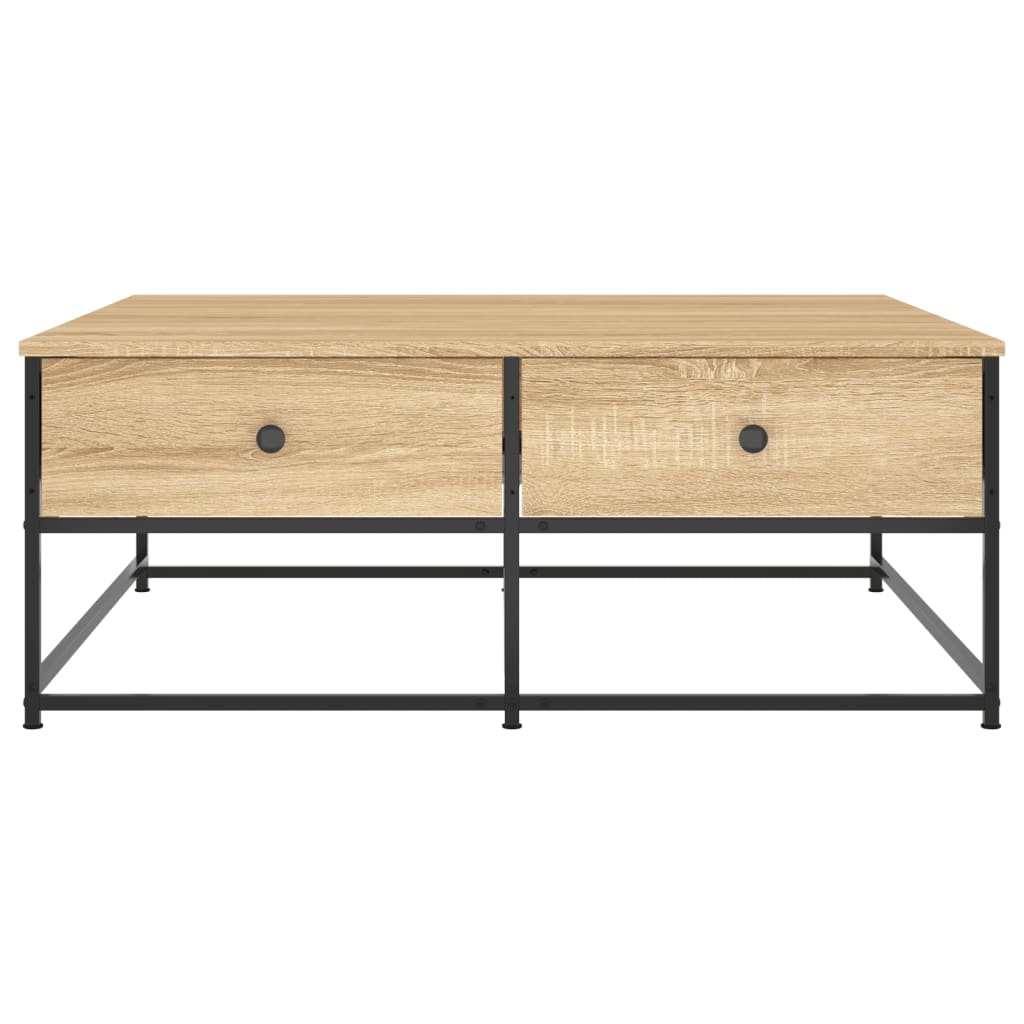 vidaXL Coffee Table Sonoma Oak 100x99x40 cm Engineered Wood 6
