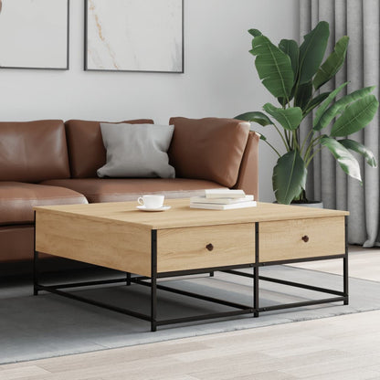 vidaXL Coffee Table Sonoma Oak 100x99x40 cm Engineered Wood 1