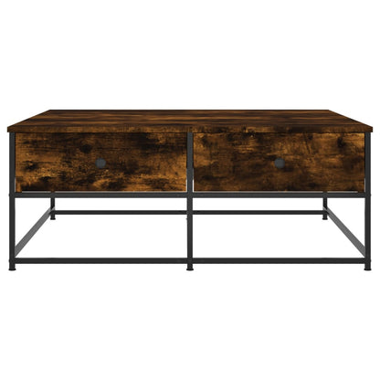 vidaXL Coffee Table Smoked Oak 100x99x40 cm Engineered Wood 6