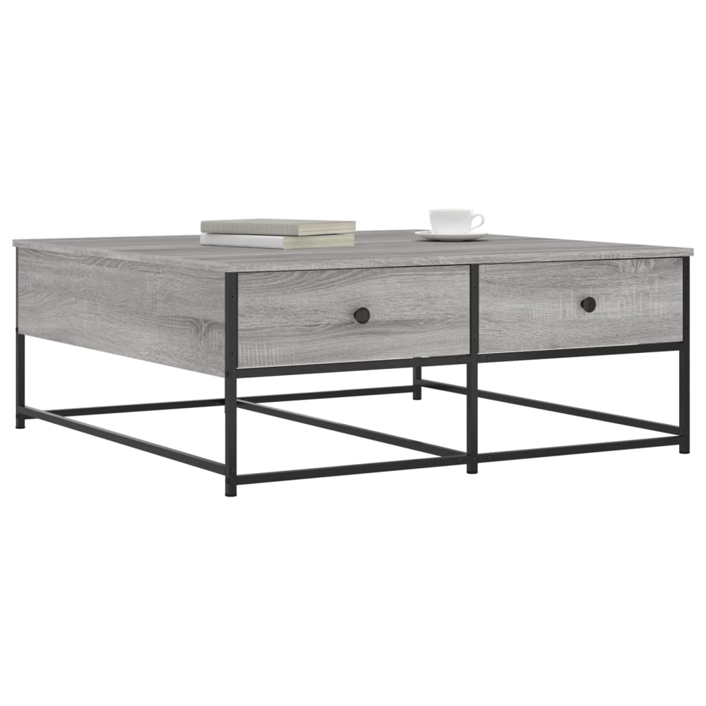 vidaXL Coffee Table Grey Sonoma 100x99x40 cm Engineered Wood 3
