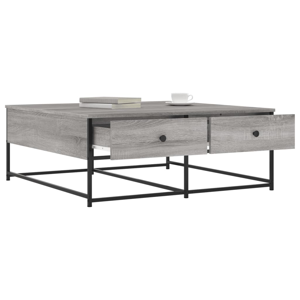 vidaXL Coffee Table Grey Sonoma 100x99x40 cm Engineered Wood 4