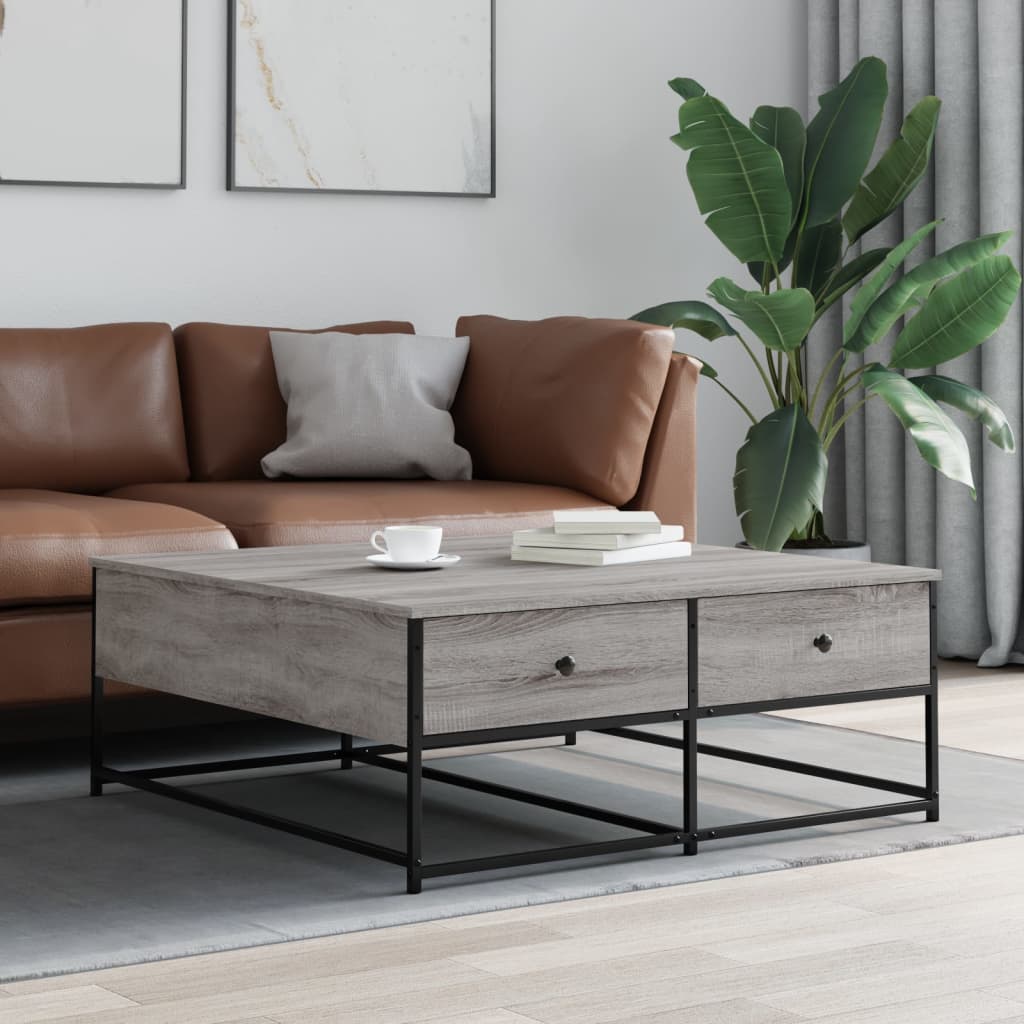 vidaXL Coffee Table Grey Sonoma 100x99x40 cm Engineered Wood 1
