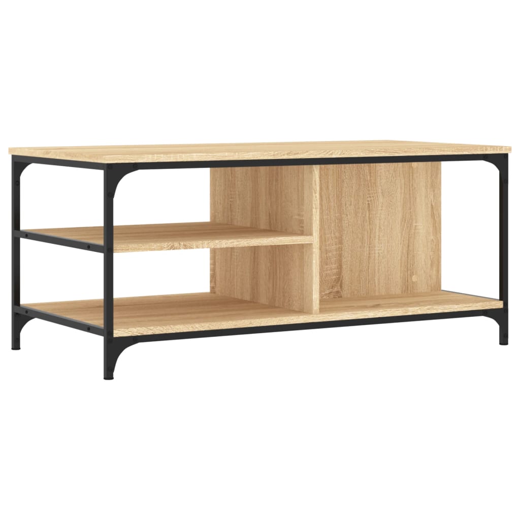 vidaXL Coffee Table Sonoma Oak 100x50x45 cm Engineered Wood 2