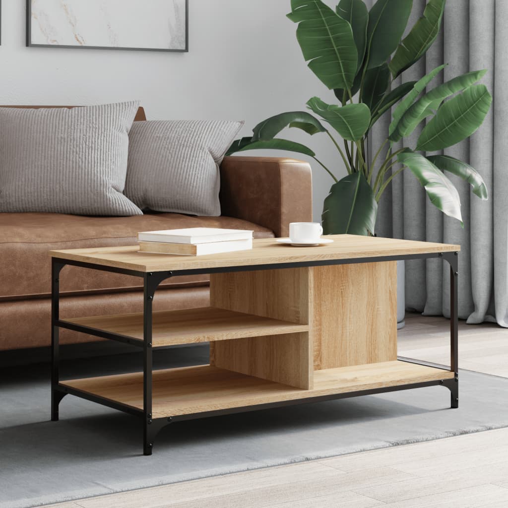 vidaXL Coffee Table Sonoma Oak 100x50x45 cm Engineered Wood 1