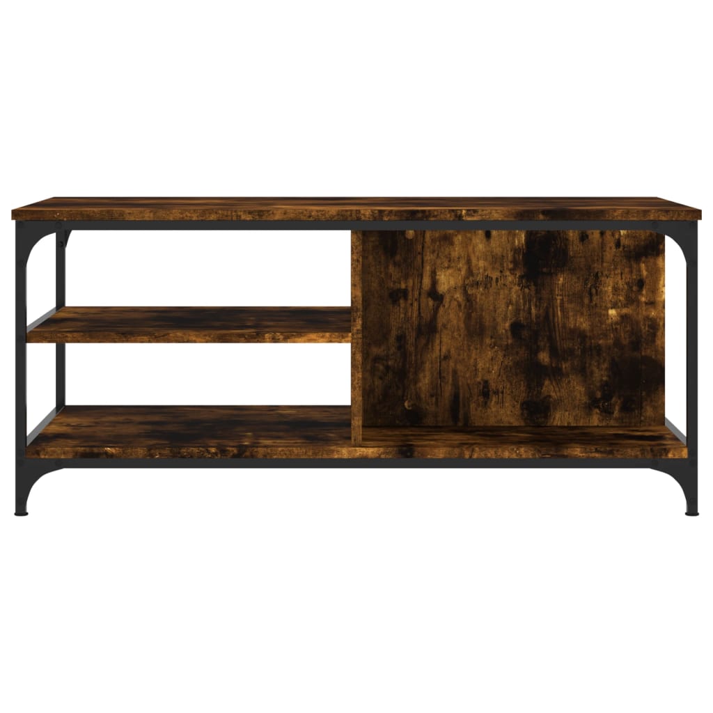 vidaXL Coffee Table Smoked Oak 100x50x45 cm Engineered Wood 4