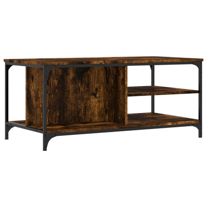 vidaXL Coffee Table Smoked Oak 100x50x45 cm Engineered Wood 6