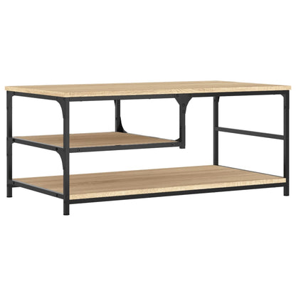 vidaXL Coffee Table Sonoma Oak 90x49x40 cm Engineered Wood 2