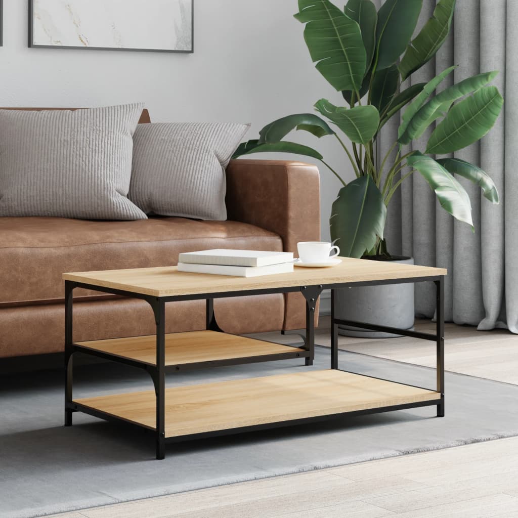 vidaXL Coffee Table Sonoma Oak 90x49x40 cm Engineered Wood 1