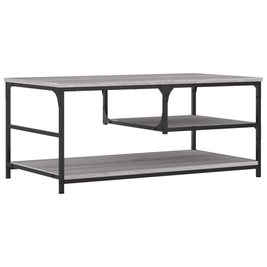 vidaXL Coffee Table Grey Sonoma 90x49x40 cm Engineered Wood 6