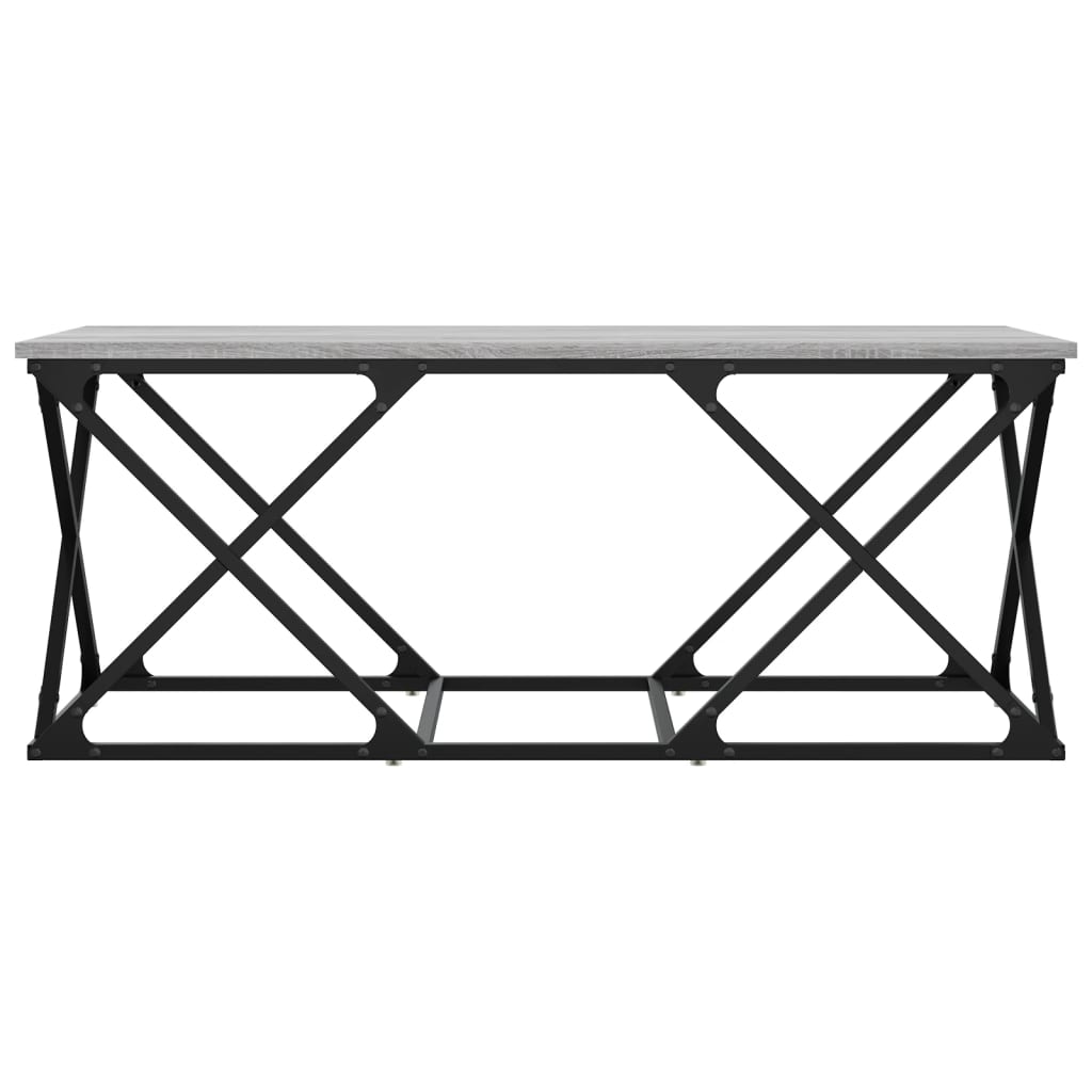 vidaXL Coffee Table Grey Sonoma 100x49x40 cm Engineered Wood 4