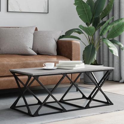 vidaXL Coffee Table Grey Sonoma 100x49x40 cm Engineered Wood 1