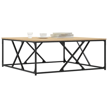 vidaXL Coffee Table Sonoma Oak 100x100x40 cm Engineered Wood 3