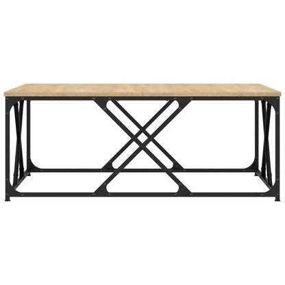 vidaXL Coffee Table Sonoma Oak 100x100x40 cm Engineered Wood 4