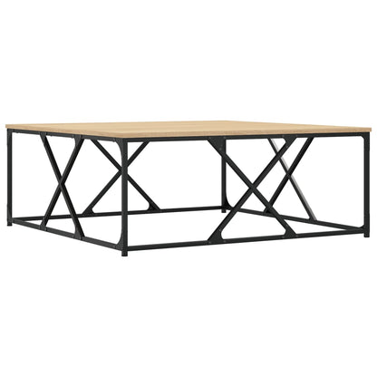 vidaXL Coffee Table Sonoma Oak 100x100x40 cm Engineered Wood 5