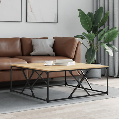 vidaXL Coffee Table Sonoma Oak 100x100x40 cm Engineered Wood 1